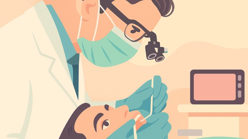 Un spécialiste en racine dentaire traitant un patient