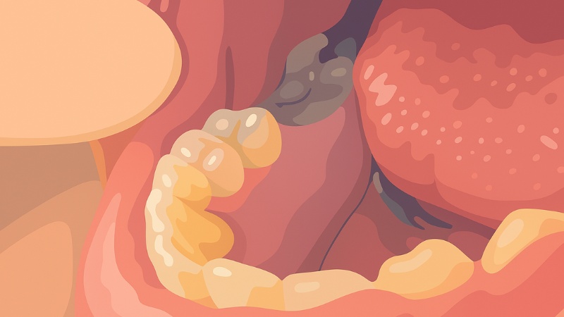 Une racine dentaire nécessitant l'intervention d'un endodentiste