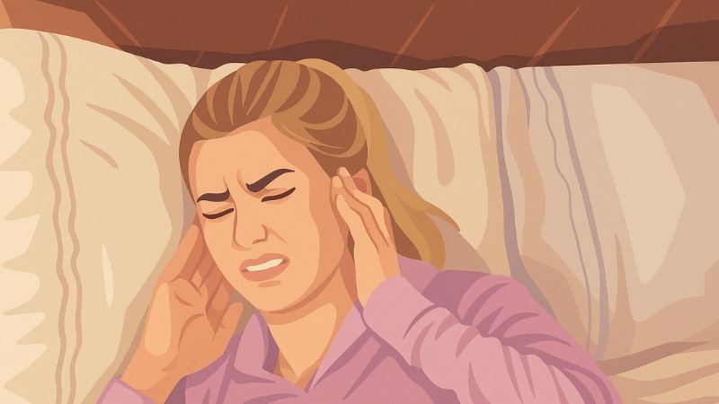 Une femme qui a besoin d'une gouttière pour son bruxisme