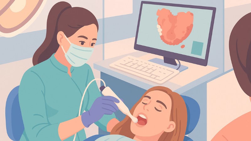 Un scan dentaire pour la conception d'une couronne