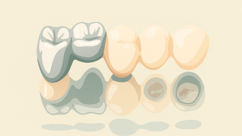 Une couronne métallo céramique